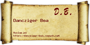 Dancziger Bea névjegykártya